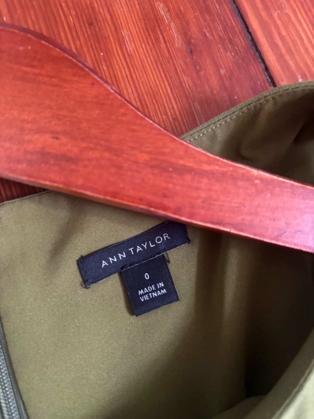 Ann Taylor Pleated A-Line Dress in Banana Palm - Picture 3 of 5